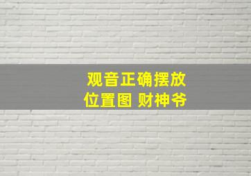 观音正确摆放位置图 财神爷